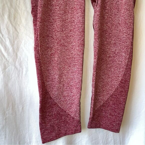 Gymshark Maroon Flex Sport Seamless Crop Leggings- Women Small - Picture 3 of 6